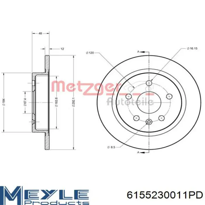 Гальмівні диски BS7191 FTE
