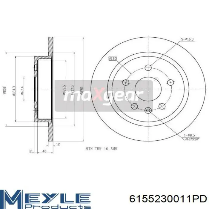 Задні дискові гальма FTE BS7191 ціна, від 43.83 USD