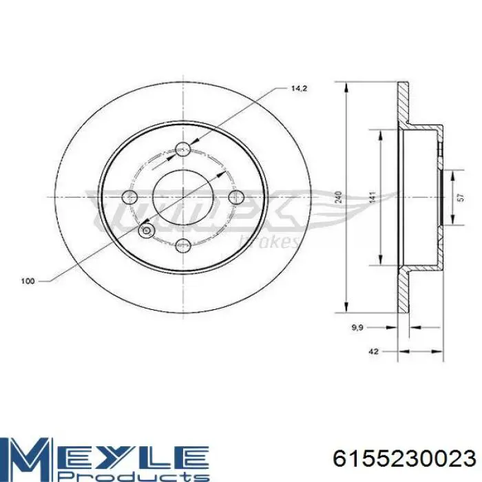 Задні дискові гальма Comline ADC1106 ціна, від 23.56 USD