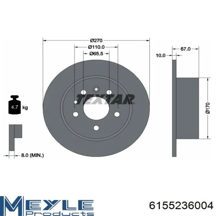 Задні дискові гальма Starline PB1015 ціна, від 21.53 USD
