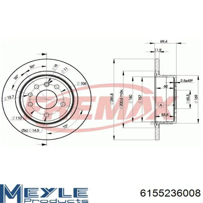 Купити 90444513 Opel Диск заднього гальма