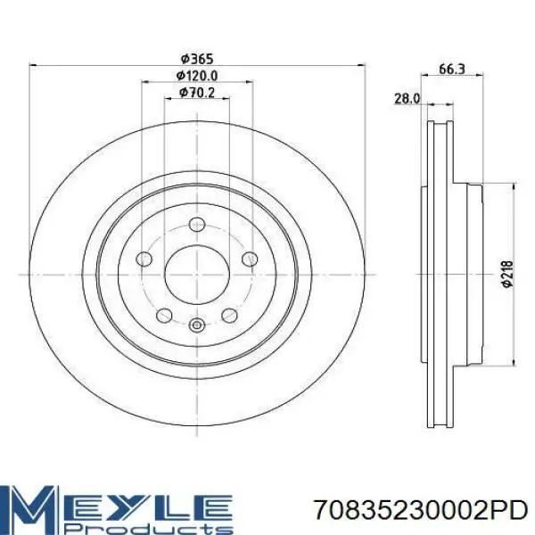 Диск гальмівний задній Jurid/Bendix 563657JC1