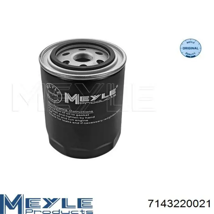 Масляний фільтр двигуна Meyle 7143220021 ціна, від 7.15 USD