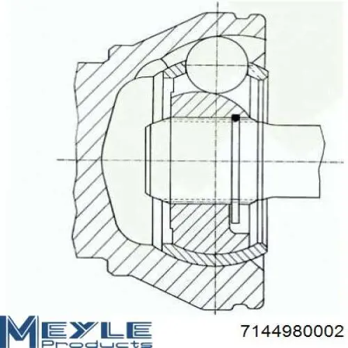 ШРУС зовнішній GKN-Spidan 23734