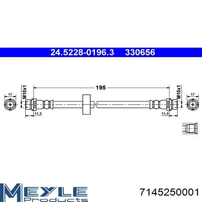 Шланг гальмівний передній Ford 1S4Z2078AA ціна, від 8.15 USD