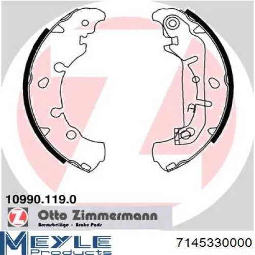 986487599 Bosch Колодки гальмівні задні, барабанні