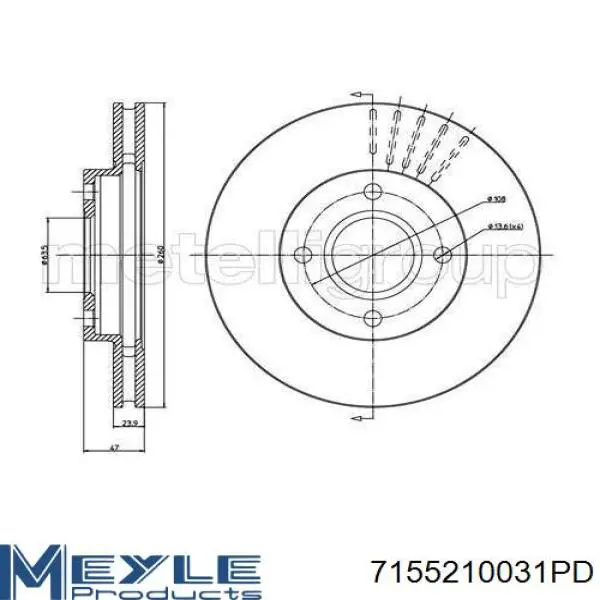 Диск переднього гальма Ford 4056029 ціна, від 26.89 USD