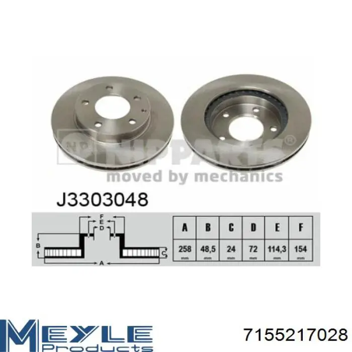 Гальмівні диски передні 7155217028 Meyle