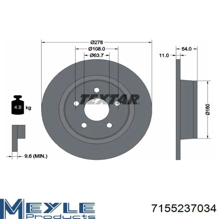Купити BS8309 DP Group Диск заднього гальма