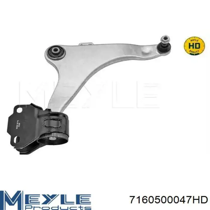 Важіль передньої підвіски нижній, правий Meyle 7160500047HD ціна, від 149.48 USD