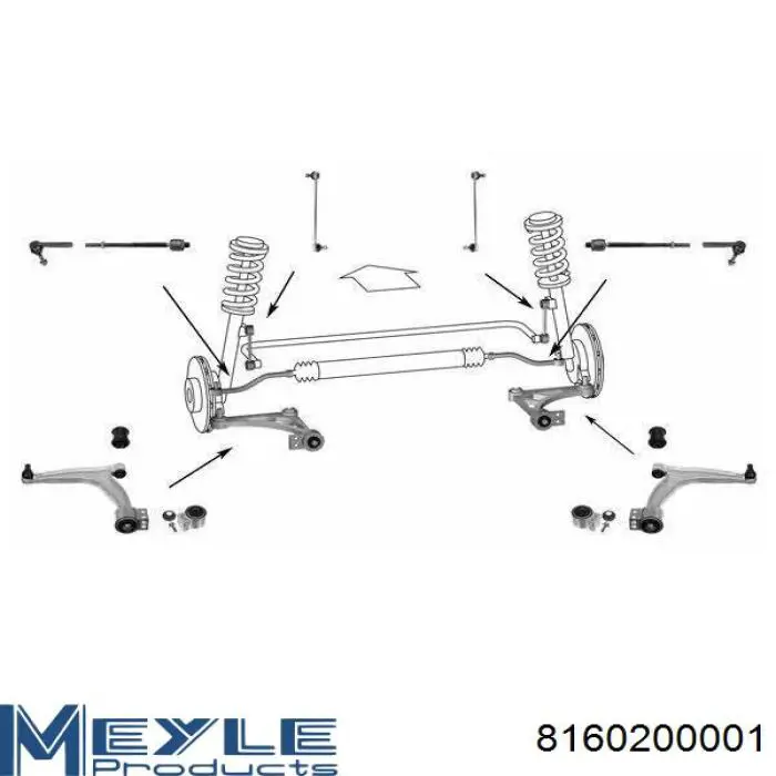 Наконечник рульовий Meyle 8160200001 ціна, від 13.65 USD