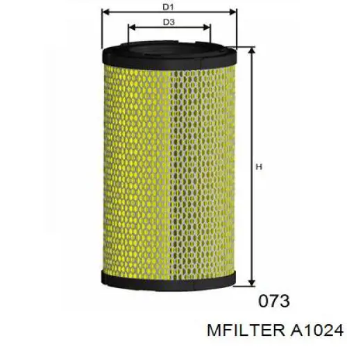 Елемент повітряного фільтра Mfilter A1024 ціна, від 13.85 USD