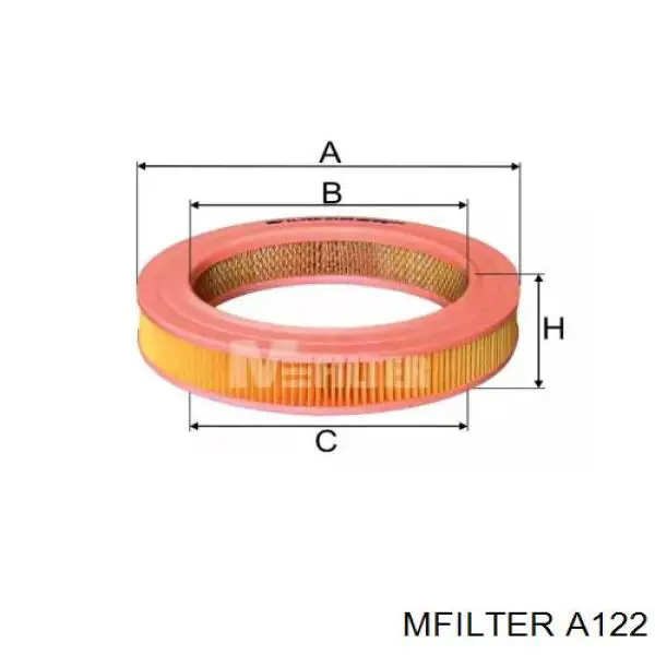 Повітряний фільтр A122 Mfilter