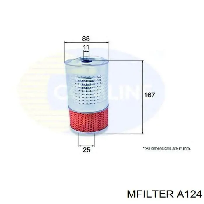 Купити A124 Mfilter Автомобільний фільтр повітря