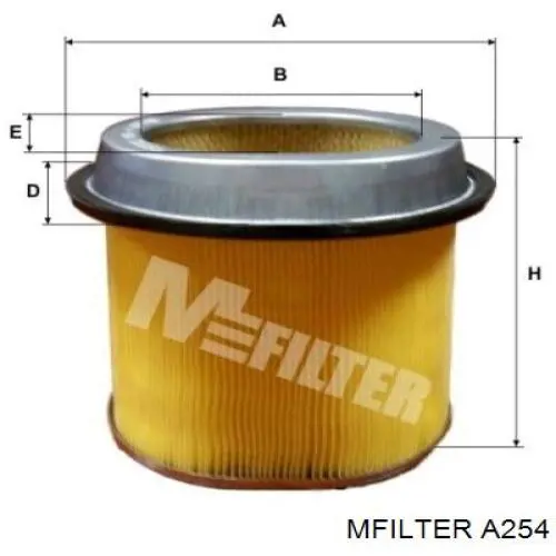 Фільтр повітряний A254 Mfilter