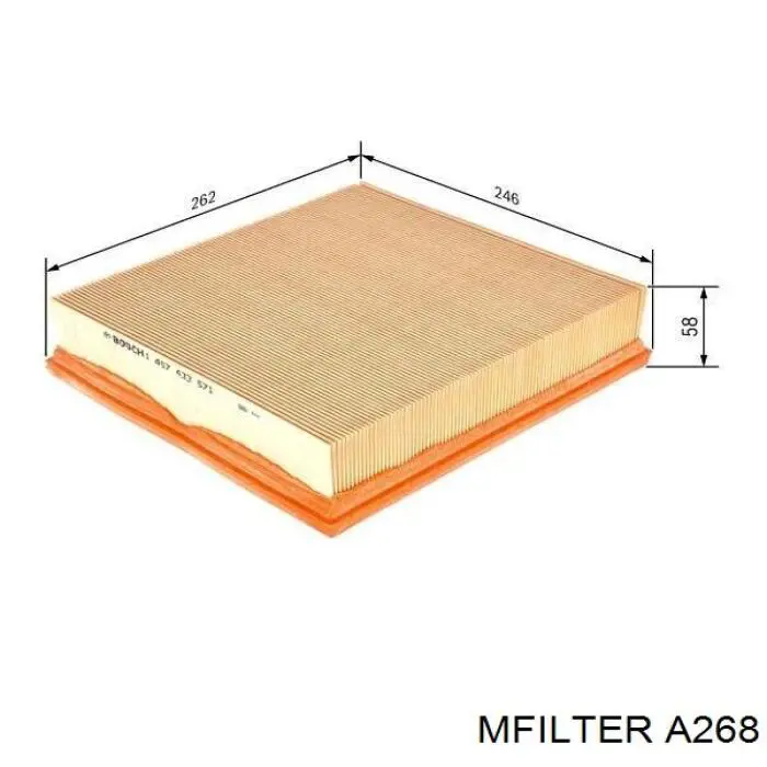 Повітряний фільтр A268 Mfilter