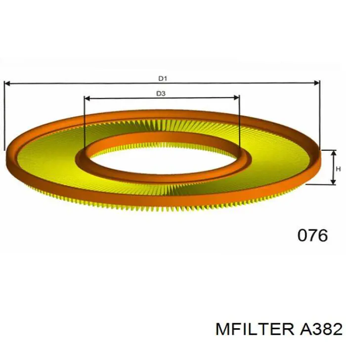 A382 Mfilter фільтр повітряний