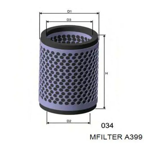 Купити A399 Mfilter Автомобільний фільтр повітря