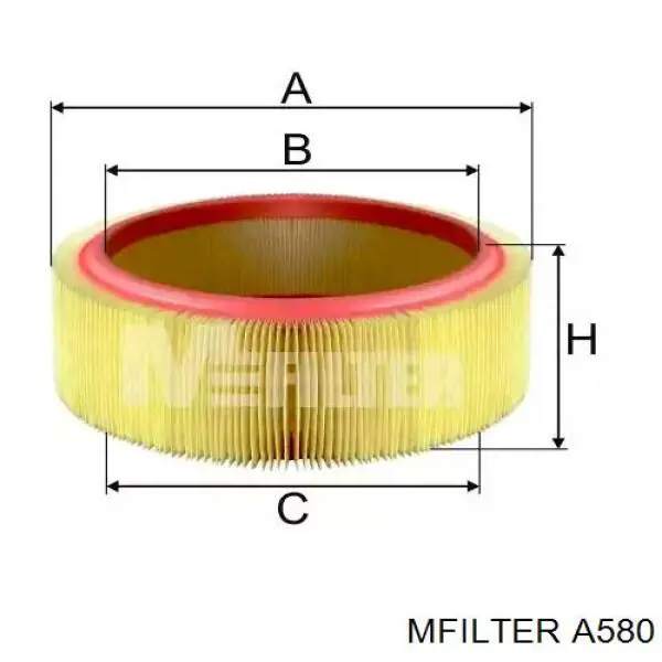 Фільтр повітряний A580 Mfilter