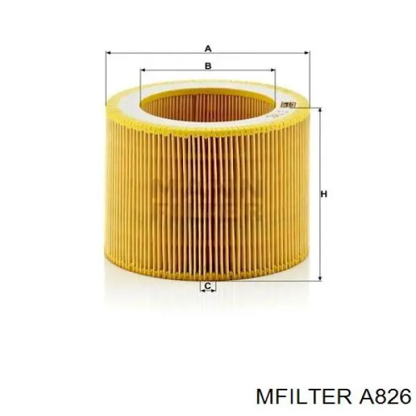Елемент повітряного фільтра Mfilter A826 ціна, від 12.18 USD