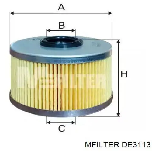 Фільтр тонкого очищення палива Mfilter DE3113 ціна, від 6.19 USD