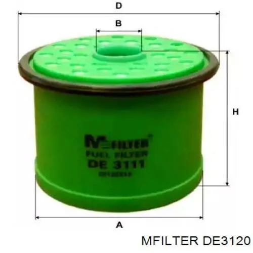 Фільтр тонкого очищення палива Mfilter DE3120 ціна, від 6.34 USD