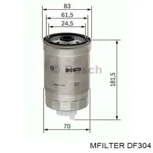 Фільтр тонкого очищення палива Mfilter DF304 ціна, від 11.27 USD