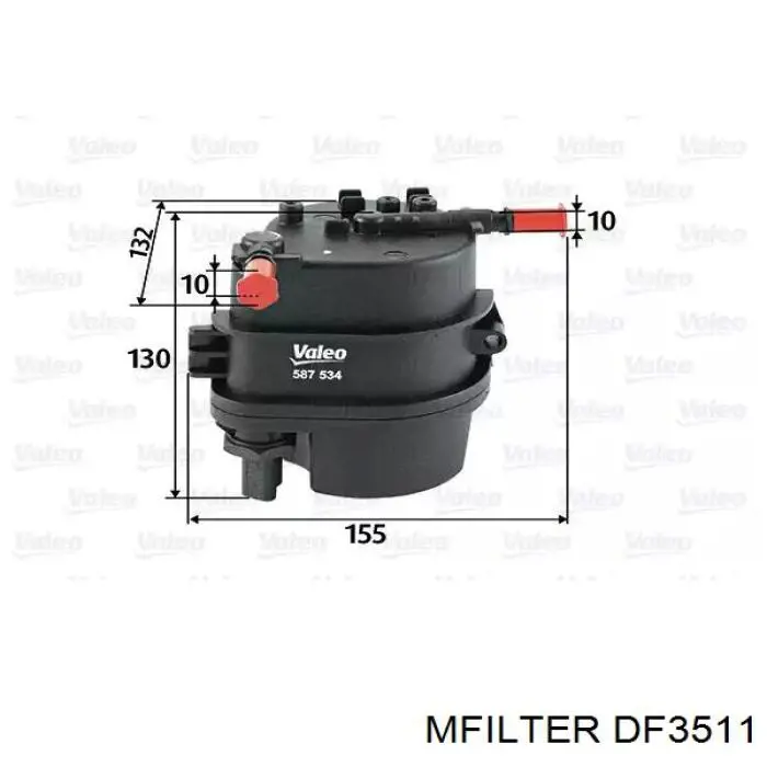 Фільтр паливний Mfilter DF3511