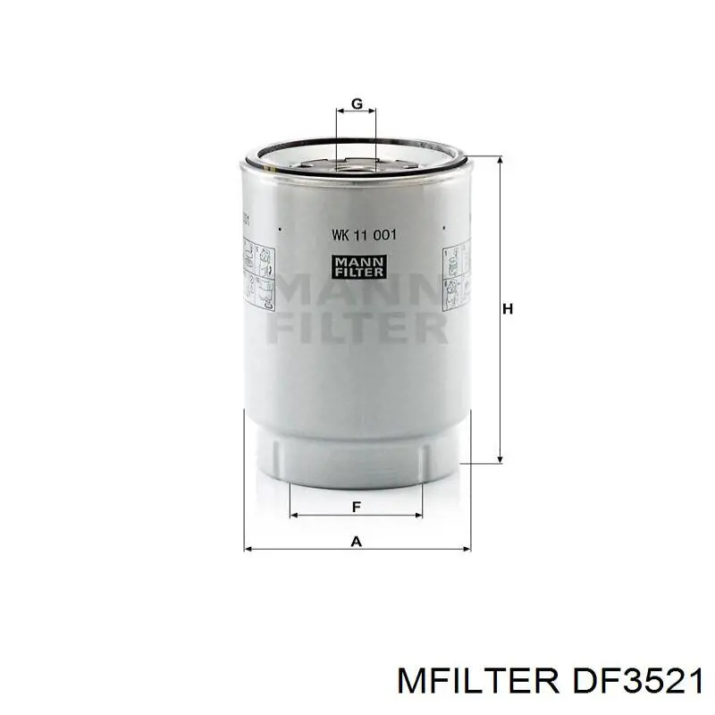 Фільтр паливний DF3521 Mfilter