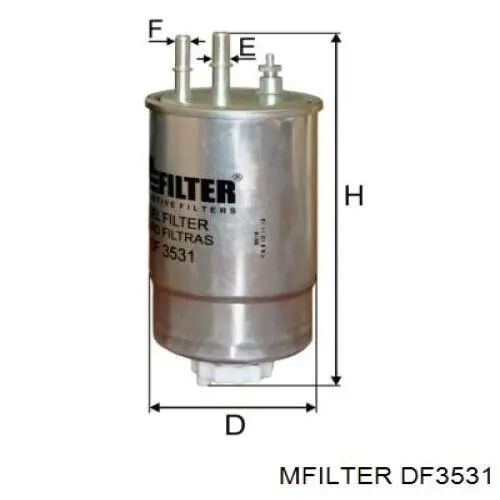 DF3531 Mfilter фільтр паливний