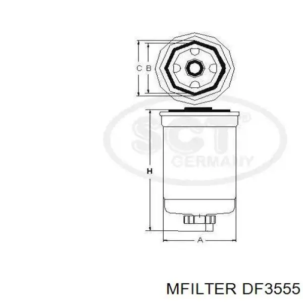 Купити DF3555 Mfilter Фільтр-відстійник палива грубої очистки