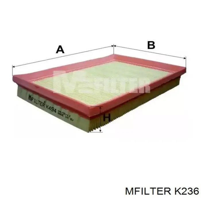 Фільтр повітряний K236 Mfilter