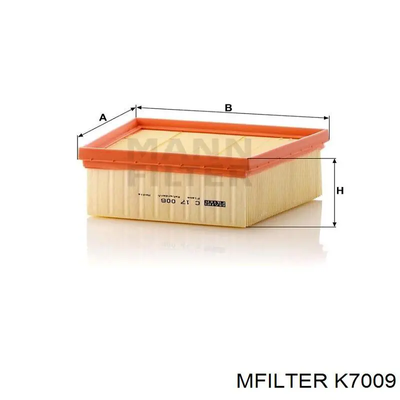 Повітряний фільтр K7009 Mfilter