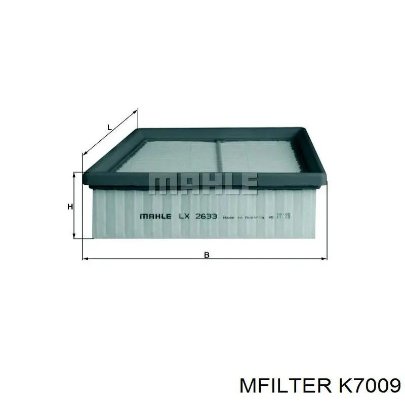 Елемент повітряного фільтра Mfilter K7009 ціна, від 6.72 USD