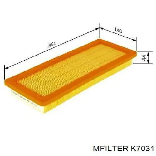 Елемент повітряного фільтра Mfilter K7031 ціна, від 9.54 USD