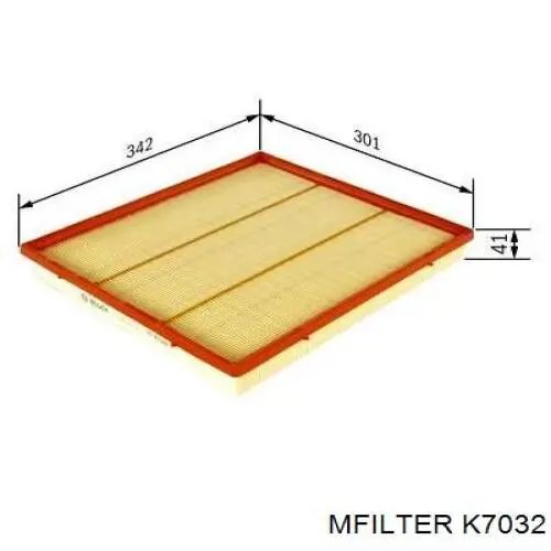 Елемент повітряного фільтра Mfilter K7032 ціна, від 7.83 USD