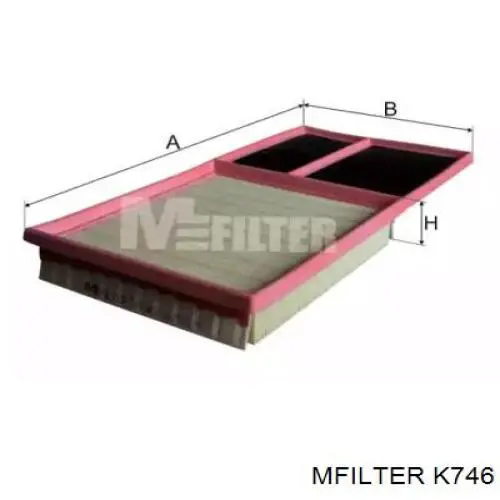 K746 Mfilter Повітряний фільтр двигуна