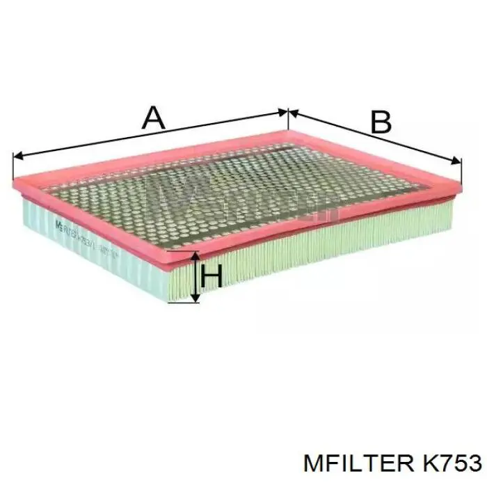K753 Mfilter Повітряний фільтр двигуна