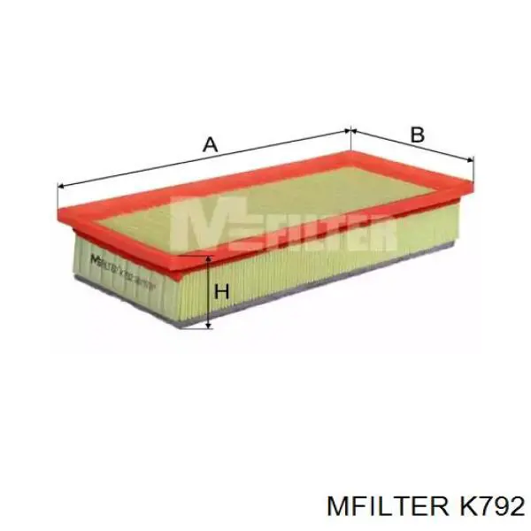 Фільтр повітряний K792 Mfilter