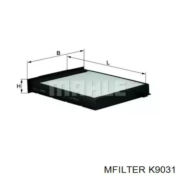 Купити K9031 Mfilter Фільтр салону вугільний