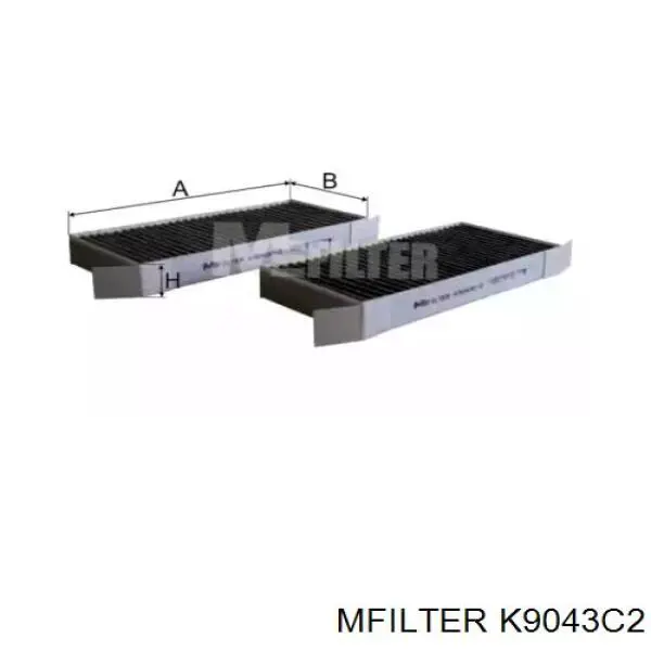 Фільтр повітряний обігрівача Mfilter K9043C2 ціна, від 12.02 USD