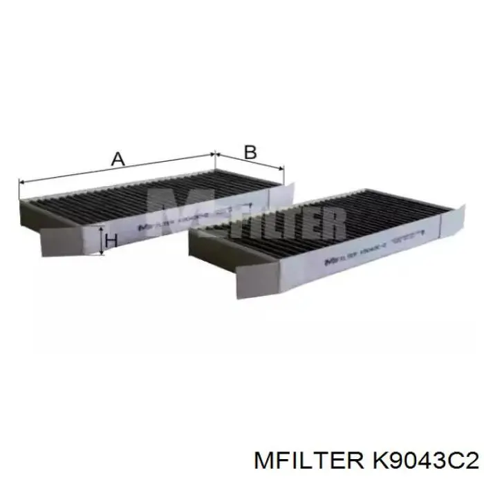 Купити K9043C2 Mfilter Фільтр салону вугільний