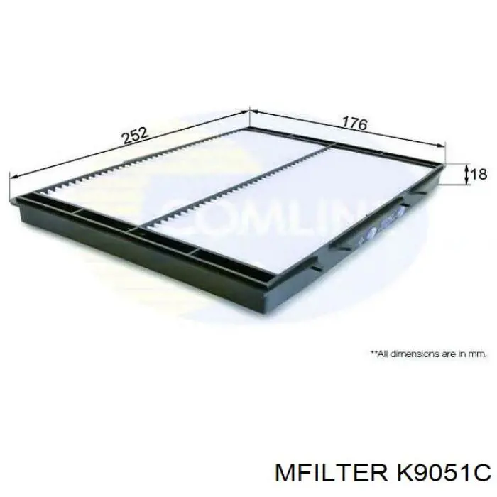 Фільтр повітряний обігрівача Mfilter K9051C ціна, від 9.10 USD