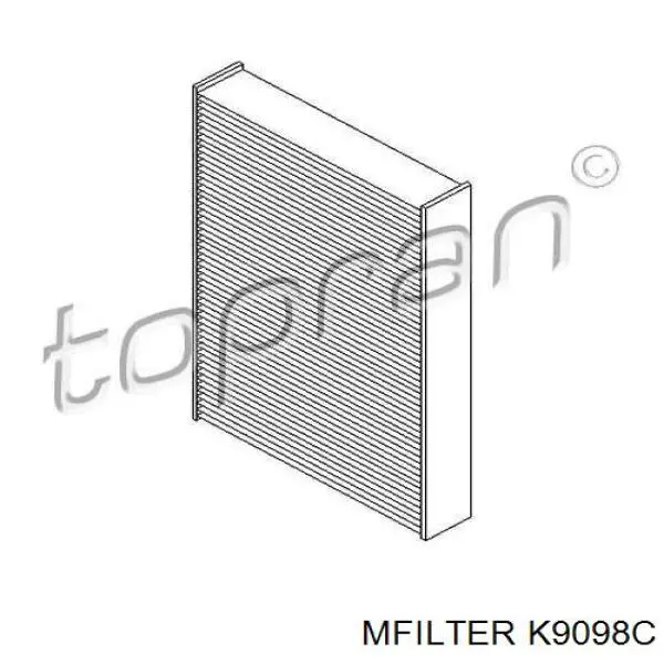 Фільтр повітряний обігрівача Mfilter K9098C ціна, від 10.58 USD