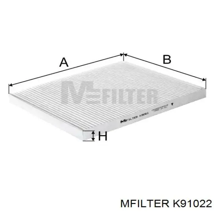 Купити K91022 Mfilter Фільтр салону вугільний