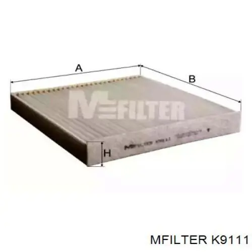 K9111 Mfilter Внутрішньосалонний фільтр
