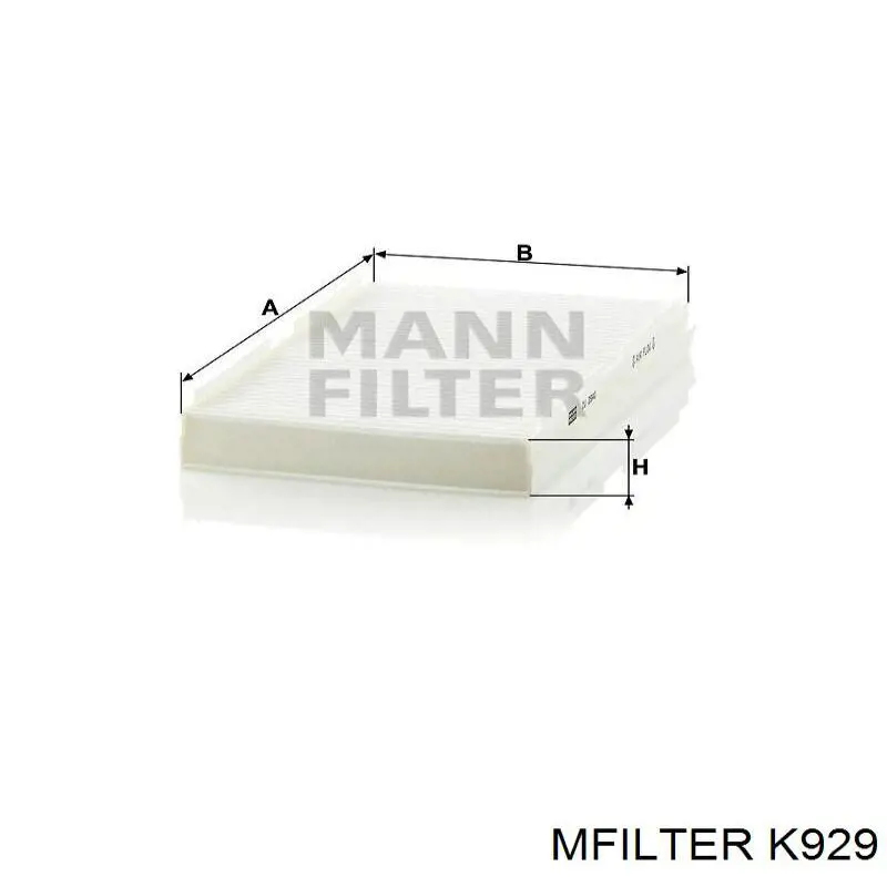 Купити K929 Mfilter Фільтр салону вугільний