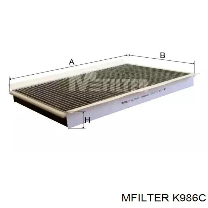 Купити K986C Mfilter Фільтр салону вугільний