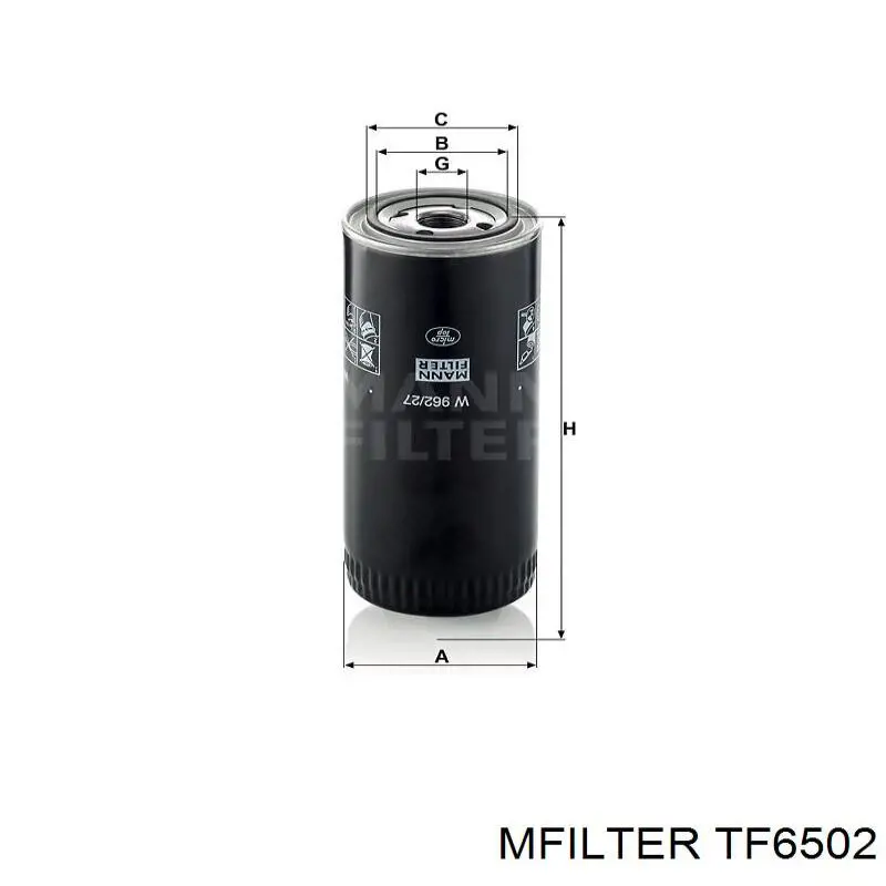 Фільтр гідравлічної системи TF6502 MFILTER