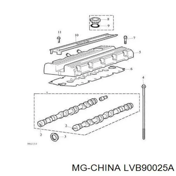 Прокладка ГБЦ LVB90025A MG